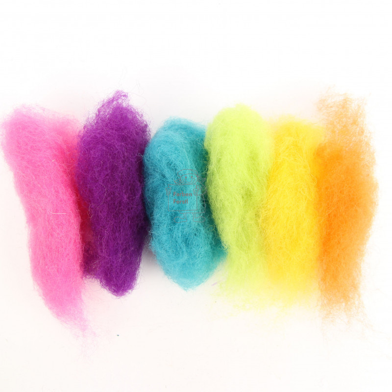 Wolle zum Nadelfilzen 50g Farbe Bunt